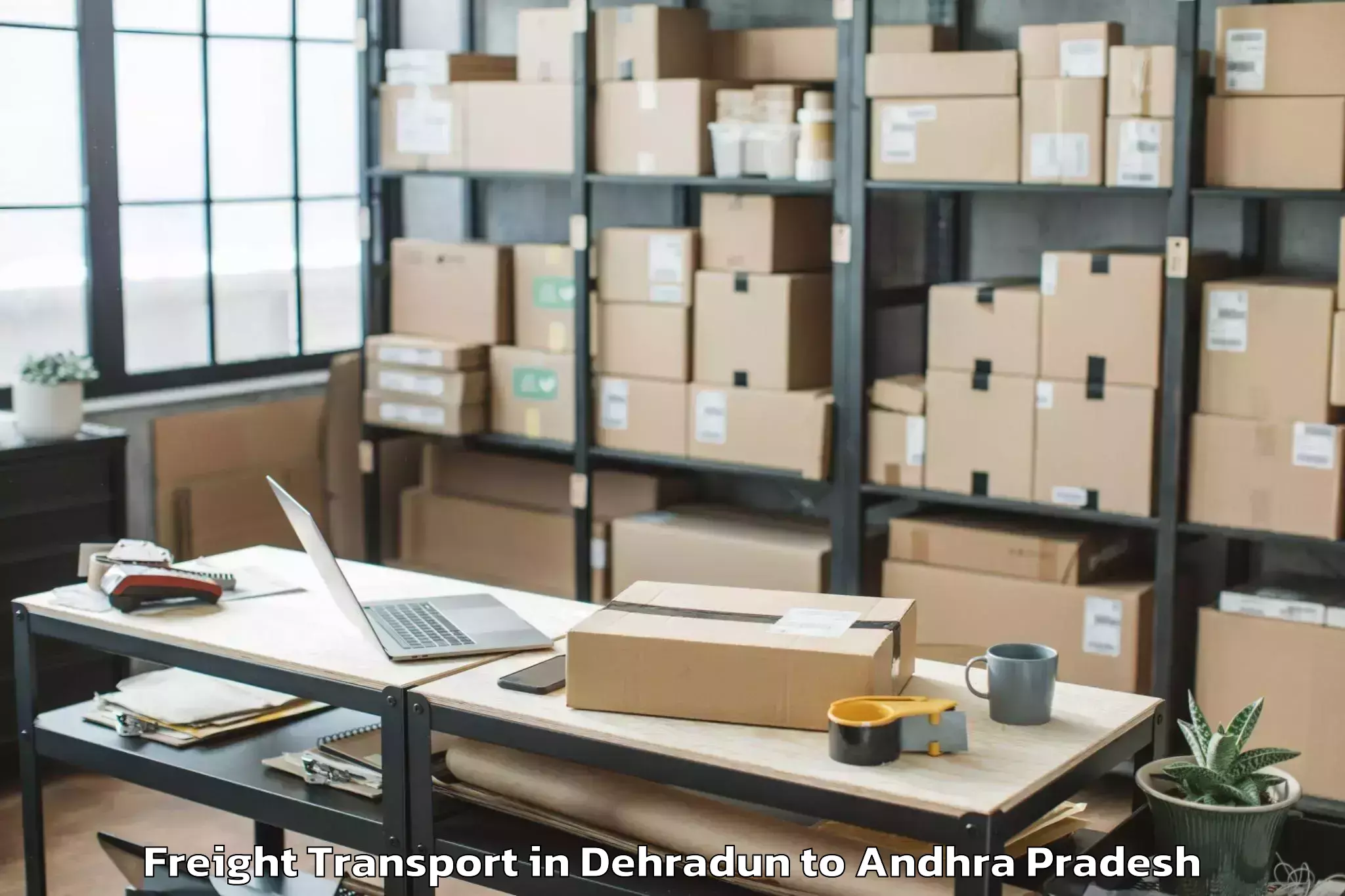 Get Dehradun to Vemuru Freight Transport